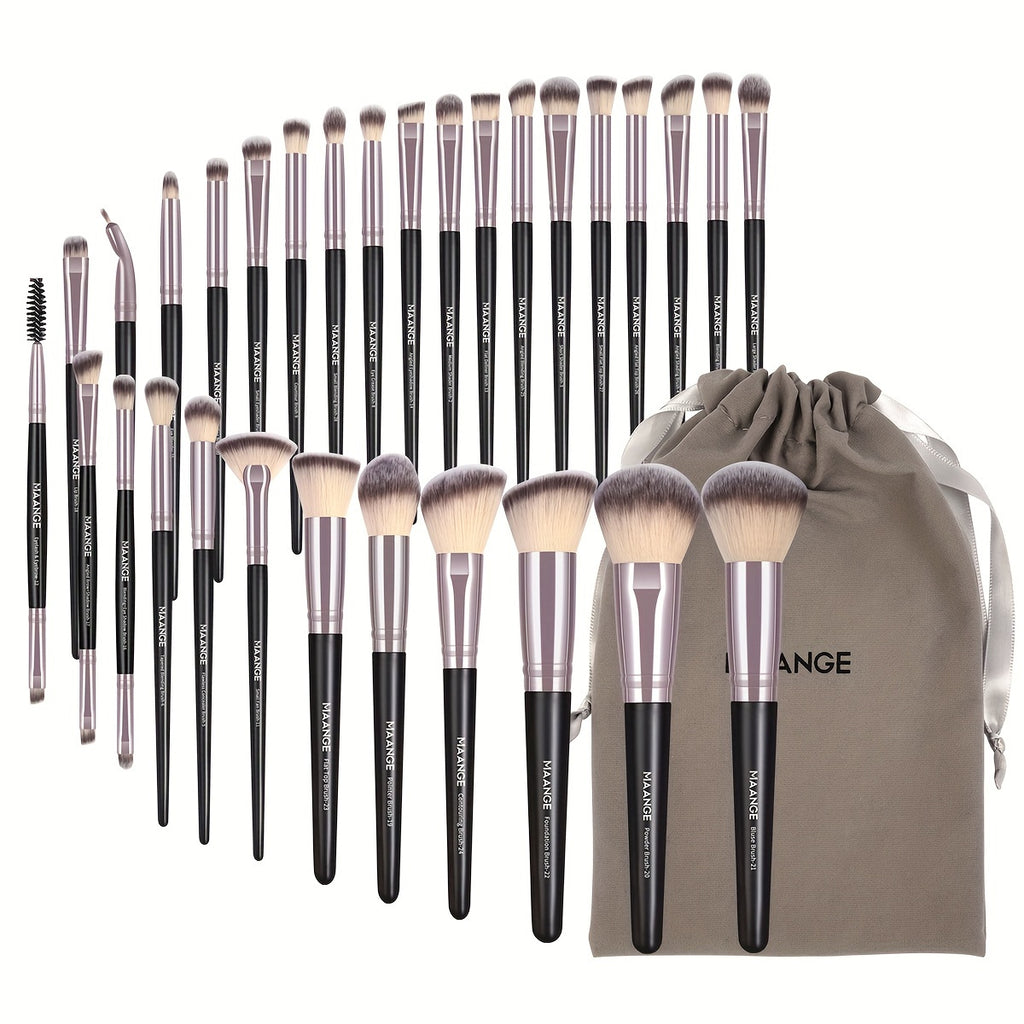 Pinceles de maquillaje Juego de 30 pinceles de maquillaje profesionales Kabuki sintético premium para base de maquillaje