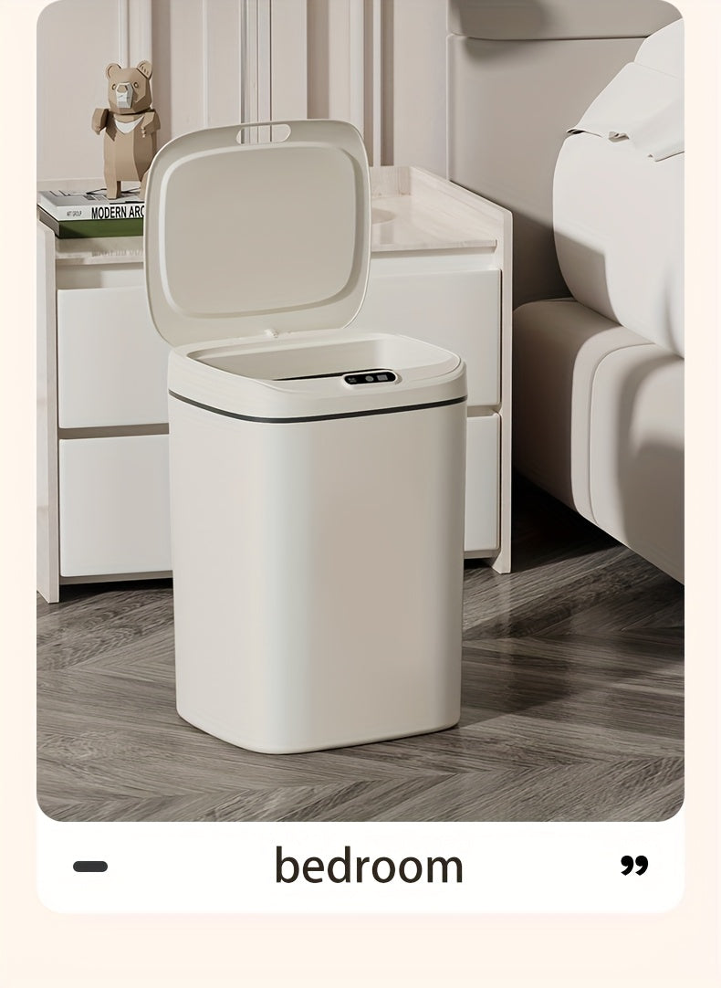 [Smart | Odor-Proof] Quiet Close & Odor-Proof Smart Trash Can | Multiple Capacity Options (3.17gal/3.7gal/4.23gal) & Battery Operated (AA) | Ideal for Kitchen, Bathroom, Living Room, Office - No Batteries Included