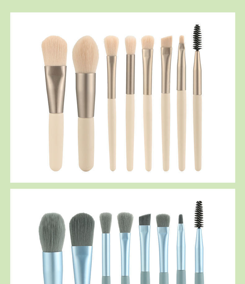 Juego de 8 pinceles de maquillaje multifuncionales profesionales, pincel para base, correctores en polvo, sombras de ojos y pinceles para rubor.