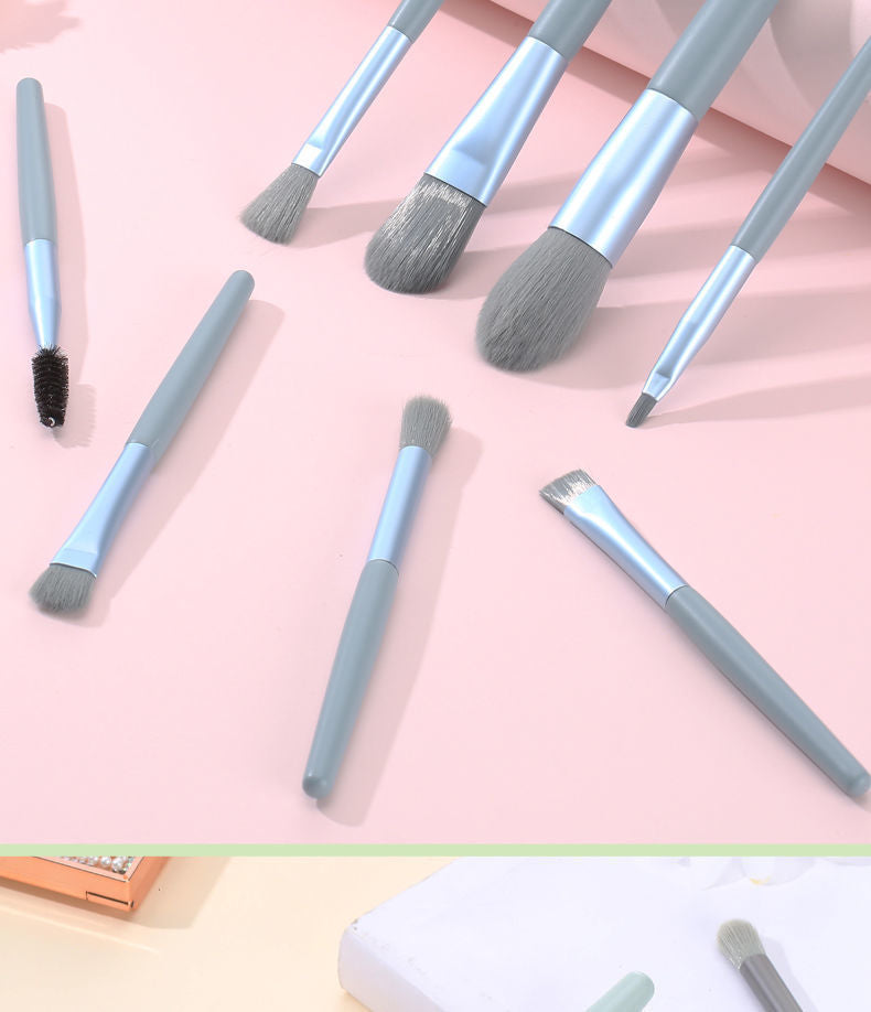Juego de 8 pinceles de maquillaje multifuncionales profesionales, pincel para base, correctores en polvo, sombras de ojos y pinceles para rubor.