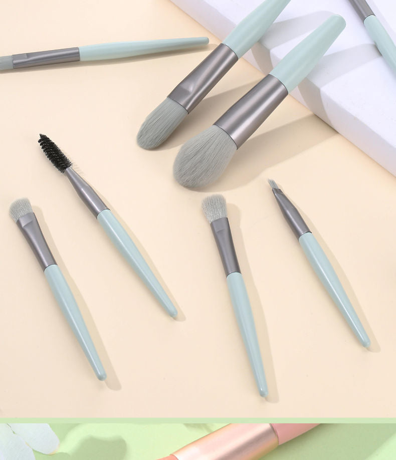 Juego de 8 pinceles de maquillaje multifuncionales profesionales, pincel para base, correctores en polvo, sombras de ojos y pinceles para rubor.