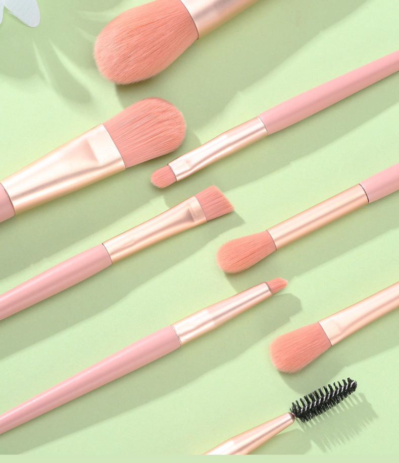 Juego de 8 pinceles de maquillaje multifuncionales profesionales, pincel para base, correctores en polvo, sombras de ojos y pinceles para rubor.