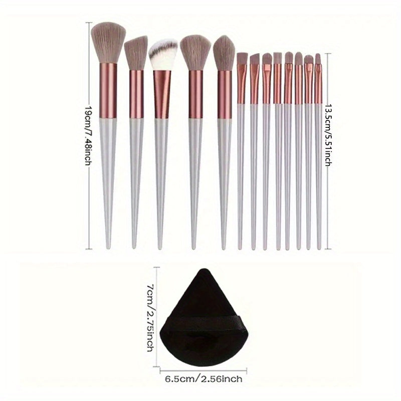 Juego de pinceles de maquillaje suaves y esponjosos, pincel kabuki profesional para base de maquillaje en polvo y sombra de ojos