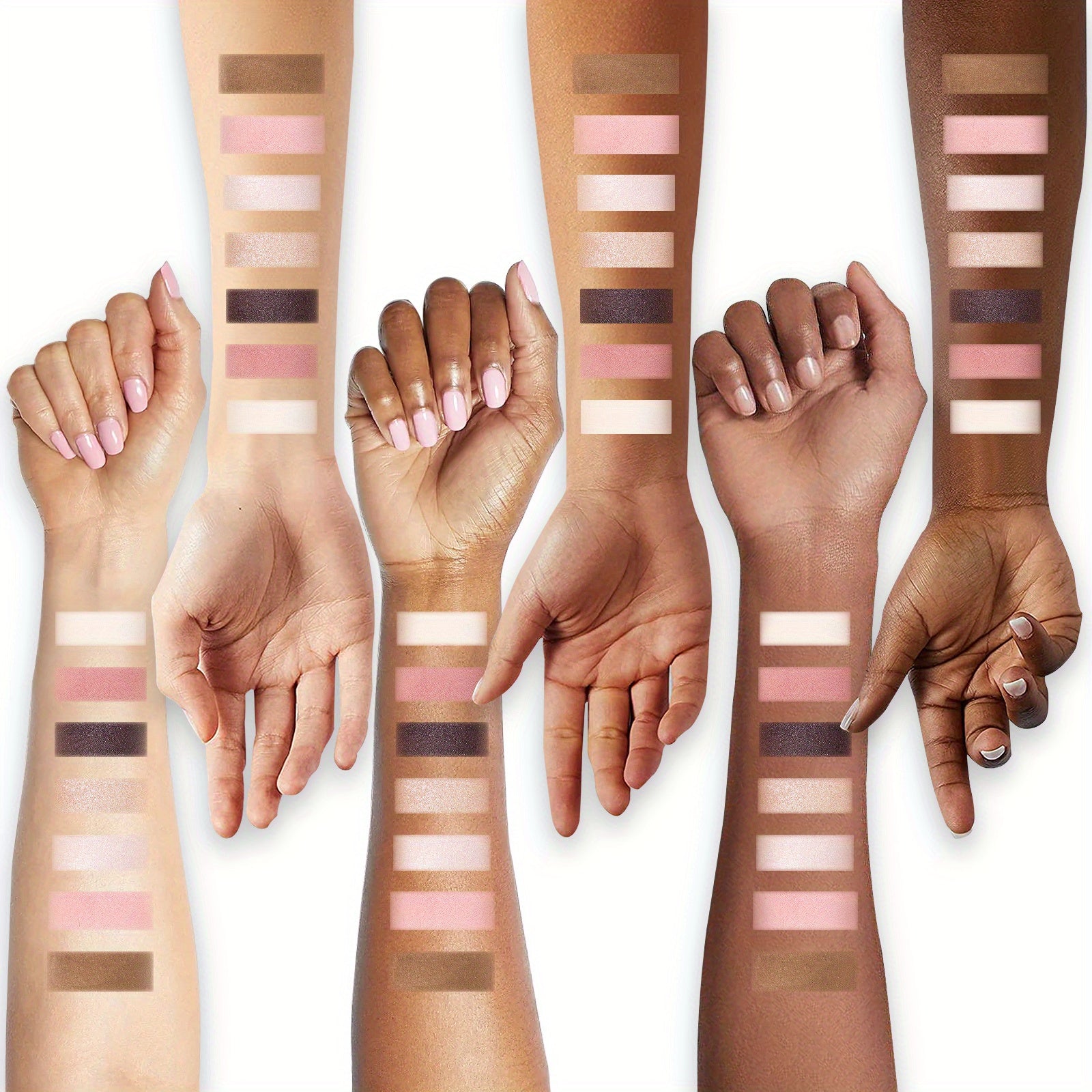 Kit de maquillaje todo en uno UCANBE: 4 sombras de ojos mate brillantes, 1 rubor, 1 bronceador contorno, 1 iluminador. Paleta de maquillaje. Sets de maquillaje para mujeres, niñas y adolescentes.