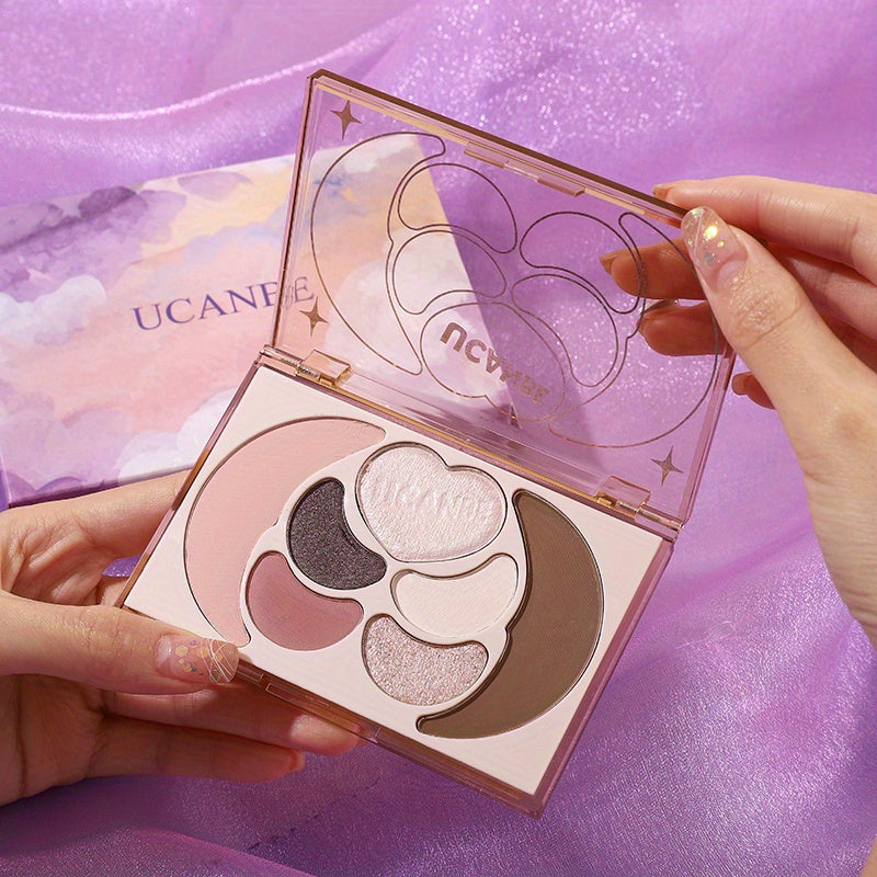 Kit de maquillaje todo en uno UCANBE: 4 sombras de ojos mate brillantes, 1 rubor, 1 bronceador contorno, 1 iluminador. Paleta de maquillaje. Sets de maquillaje para mujeres, niñas y adolescentes.