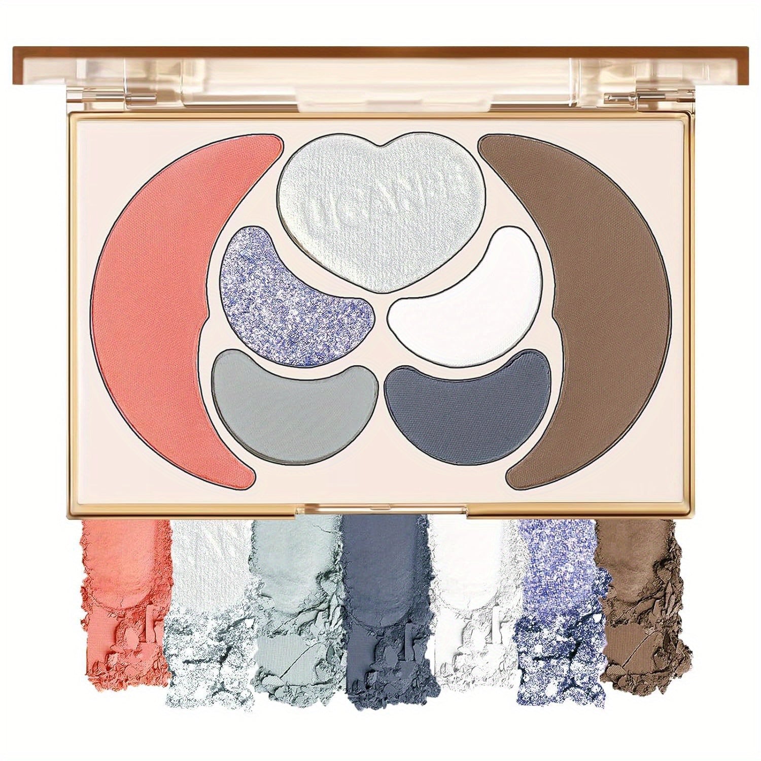 Kit de maquillaje todo en uno UCANBE: 4 sombras de ojos mate brillantes, 1 rubor, 1 bronceador contorno, 1 iluminador. Paleta de maquillaje. Sets de maquillaje para mujeres, niñas y adolescentes.