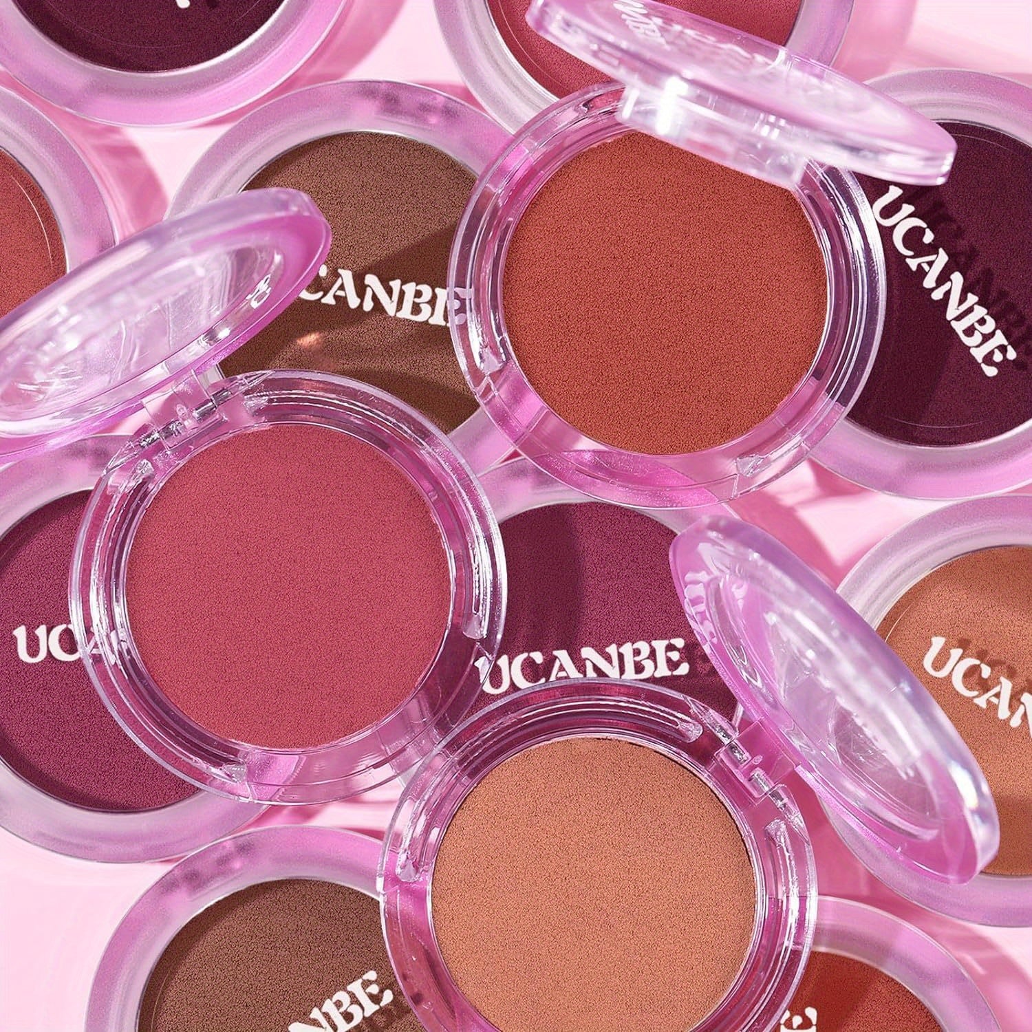 Paleta de maquillaje UCANBE con colorete en crema mate que se convierte en polvo, colorete ligero y altamente pigmentado para mejillas y ojos, coloretes para el rostro con cobertura aterciopelada impecable y fácil de difuminar.