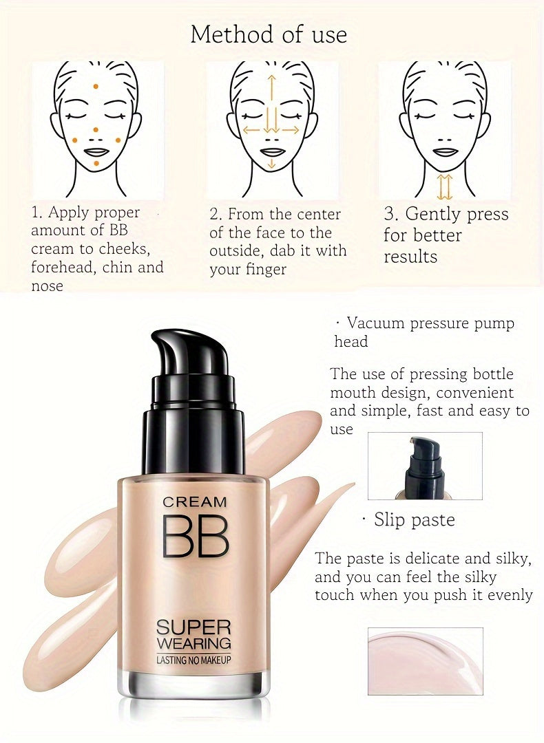 Pascua, BB Foundation Set de maquillaje + brochas Corrector hidratante Duradero Set de cosméticos para mujer Vacaciones