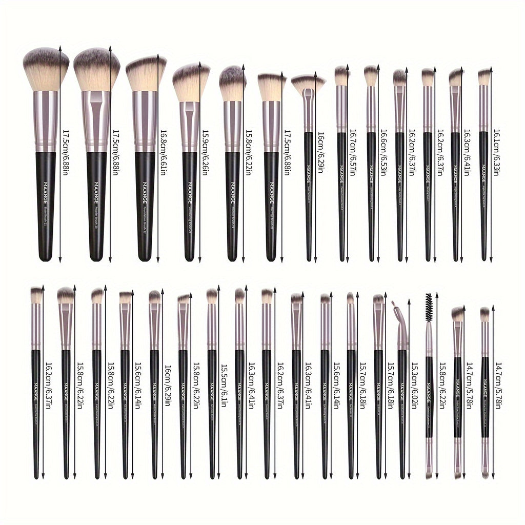 Pinceles de maquillaje Juego de 30 pinceles de maquillaje profesionales Kabuki sintético premium para base de maquillaje