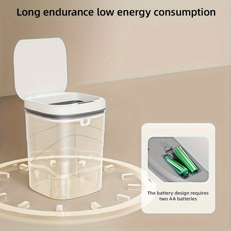 Touchless Smart Trash Can with Hygienic Sensor Technology - Battery-Powered (Requires 2 AA Batteries, Not Included) - Suitable for Kitchen, Bathroom, Living Room, and Office