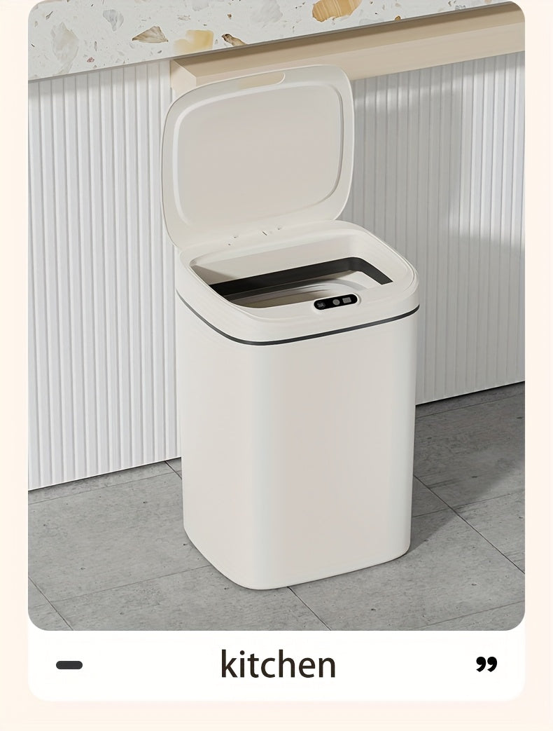 [Smart | Odor-Proof] Quiet Close & Odor-Proof Smart Trash Can | Multiple Capacity Options (3.17gal/3.7gal/4.23gal) & Battery Operated (AA) | Ideal for Kitchen, Bathroom, Living Room, Office - No Batteries Included