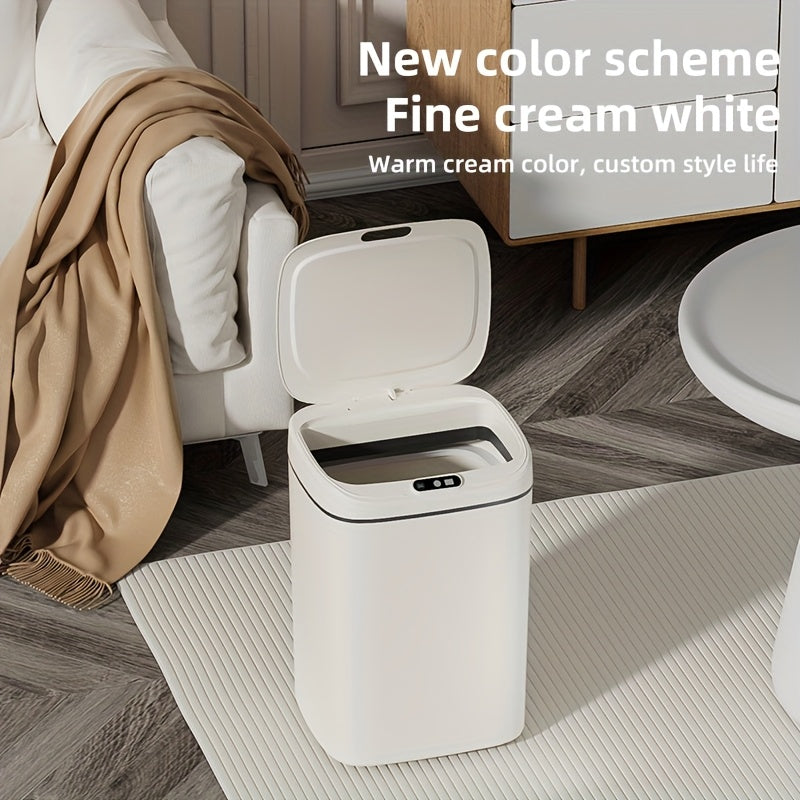 [Smart | Odor-Proof] Quiet Close & Odor-Proof Smart Trash Can | Multiple Capacity Options (3.17gal/3.7gal/4.23gal) & Battery Operated (AA) | Ideal for Kitchen, Bathroom, Living Room, Office - No Batteries Included