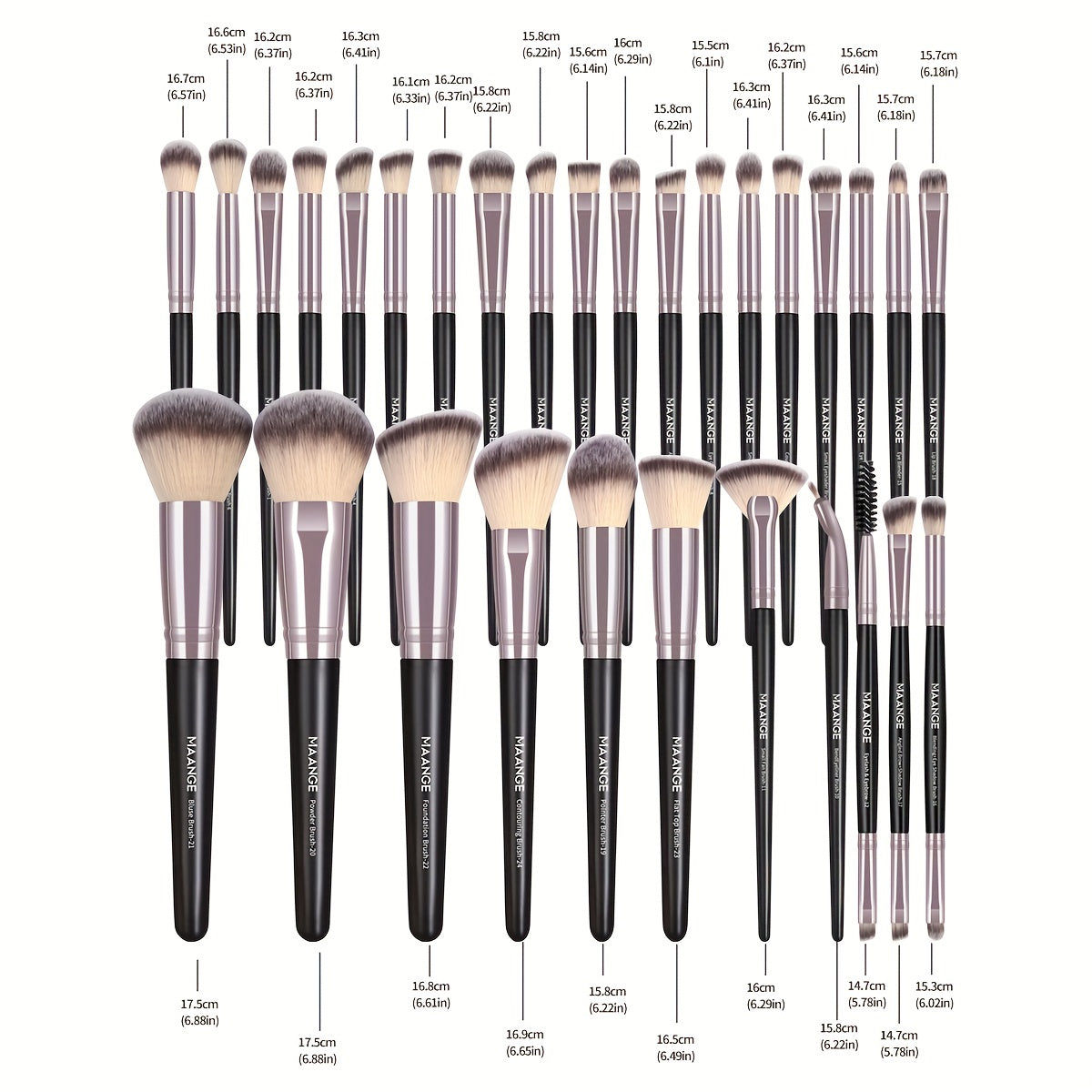 Pinceles de maquillaje Juego de 30 pinceles de maquillaje profesionales Kabuki sintético premium para base de maquillaje