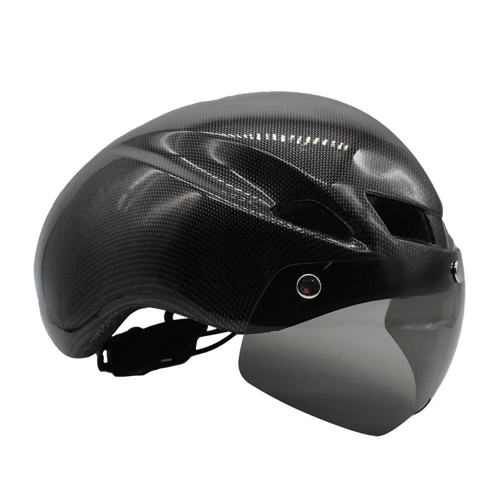 Casco TT gafas Casco Ciclismo lente aero casco bicicleta triatlón tt Ciclismo de Carretera casco len tiempo prueba gafas Accesorios