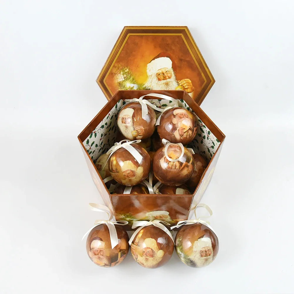 14 piezas de adornos para árbol de Navidad Bolas decorativas Bolas colgantes para fiestas Decoración para el hogar Regalo de Navidad Set Navidad Bola de discoteca Natal