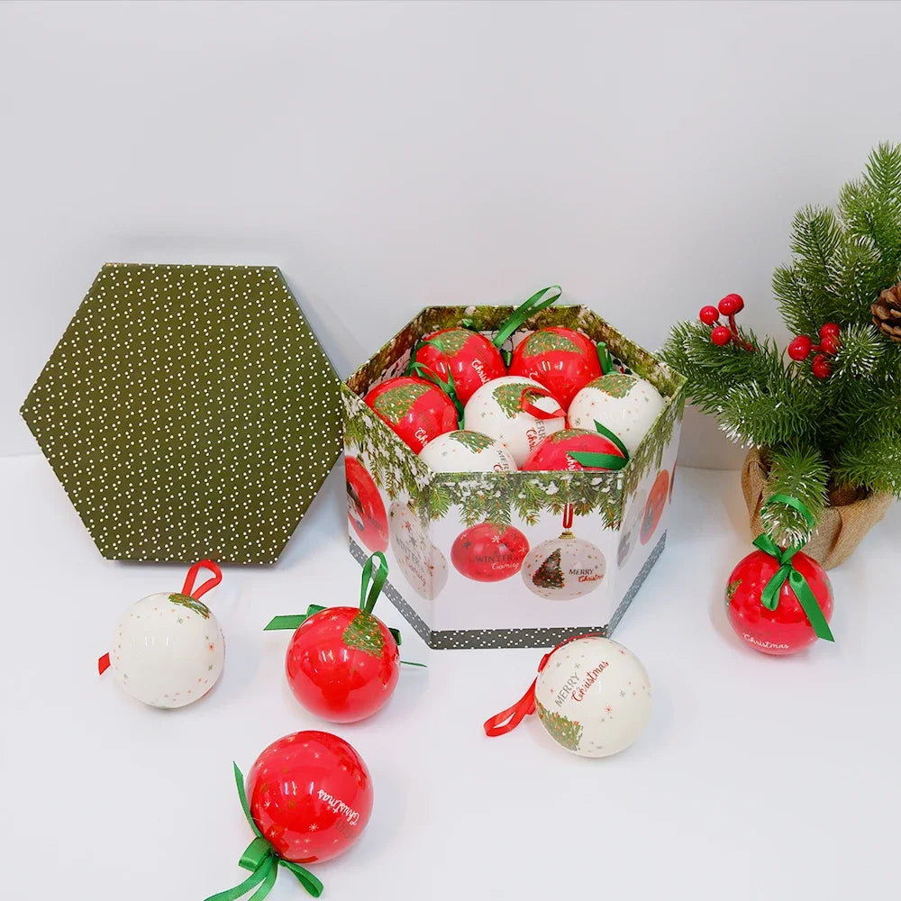 14 piezas de adornos para árbol de Navidad Bolas decorativas Bolas colgantes para fiestas Decoración para el hogar Regalo de Navidad Set Navidad Bola de discoteca Natal