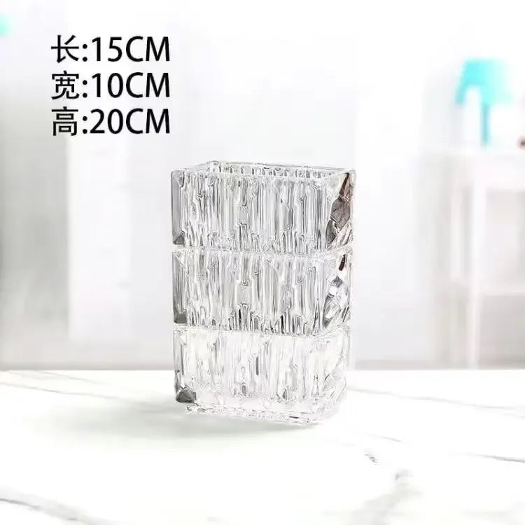 Florero de cristal, jarrones transparentes, mesa de comedor, dormitorio, flores hidropónicas, florero de rosas, decoración para sala de estar, terrario, decoración del hogar