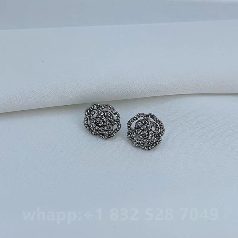 1:1 KS joyería pendientes de flores joyería mujer joyería de moda cumpleaños aretes para mujer