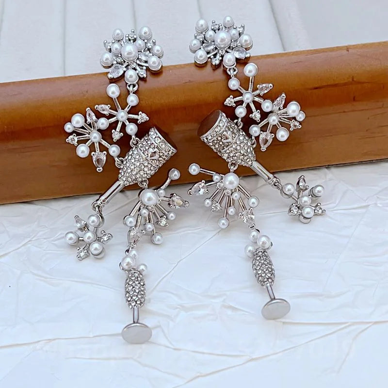 1:1 KS joyería pendientes de flores joyería mujer joyería de moda cumpleaños aretes para mujer