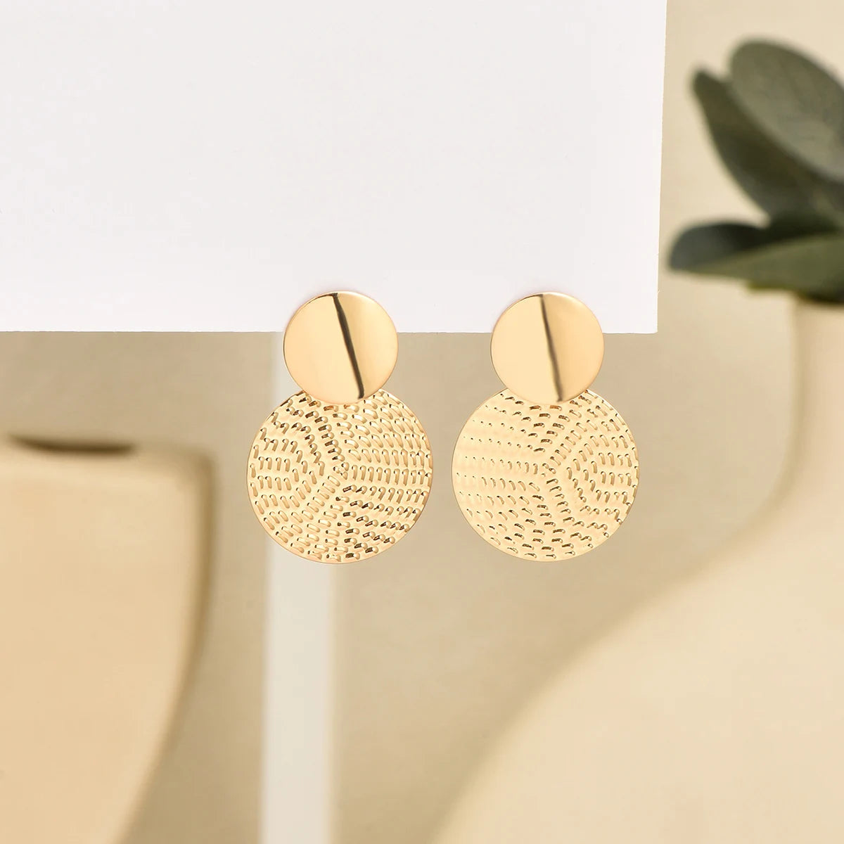 Aretes De Mujer Bohemia pendientes redondos De Metal geométricos De moda para Mujer joyería De boda De moda