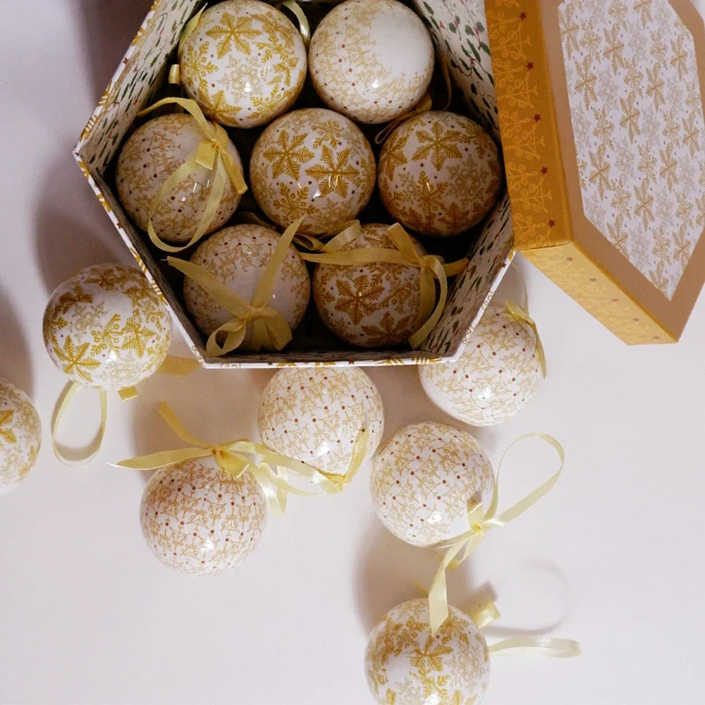 14 piezas de adornos para árbol de Navidad Bolas decorativas Bolas colgantes para fiestas Decoración para el hogar Regalo de Navidad Set Navidad Bola de discoteca Natal