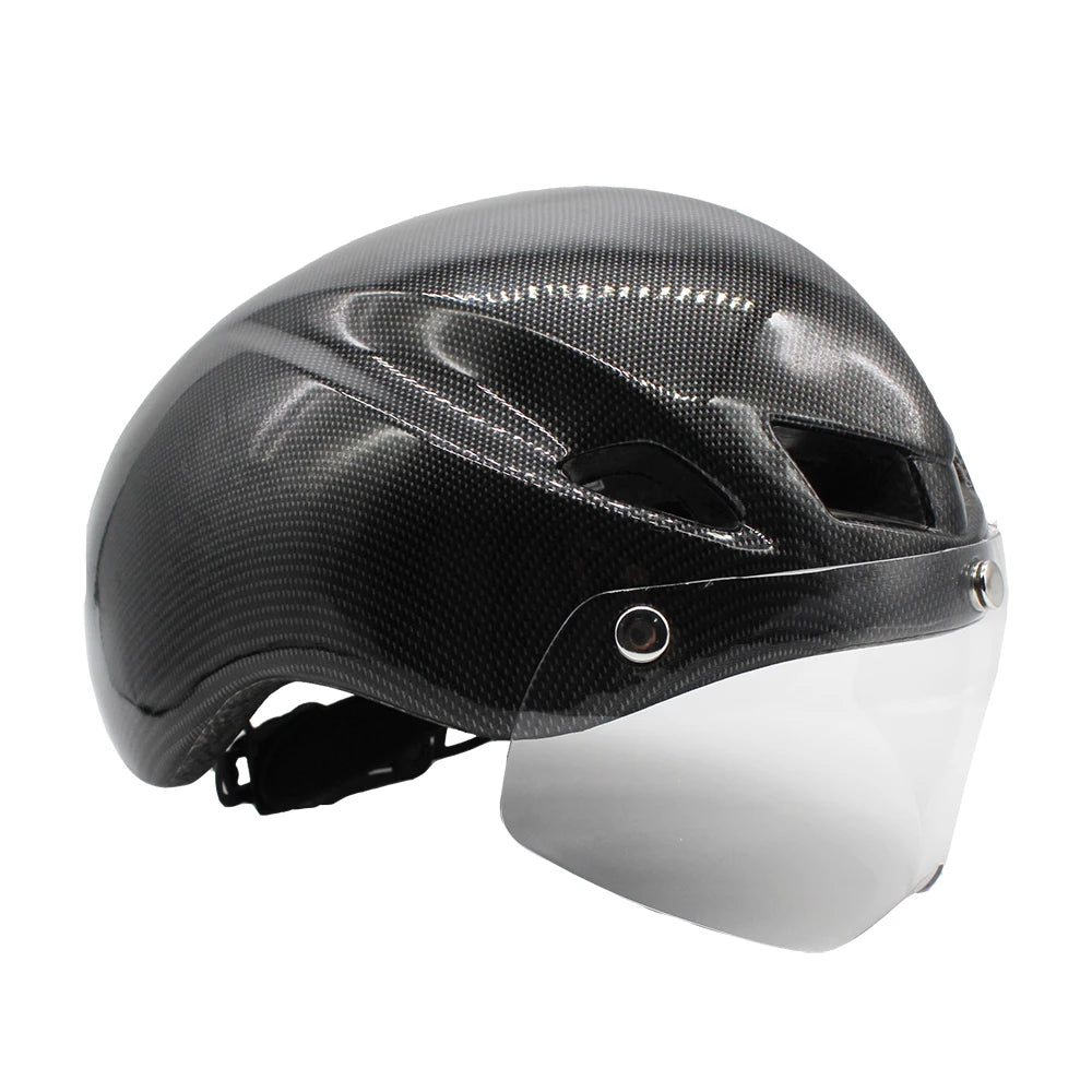 Casco TT gafas Casco Ciclismo lente aero casco bicicleta triatlón tt Ciclismo de Carretera casco len tiempo prueba gafas Accesorios