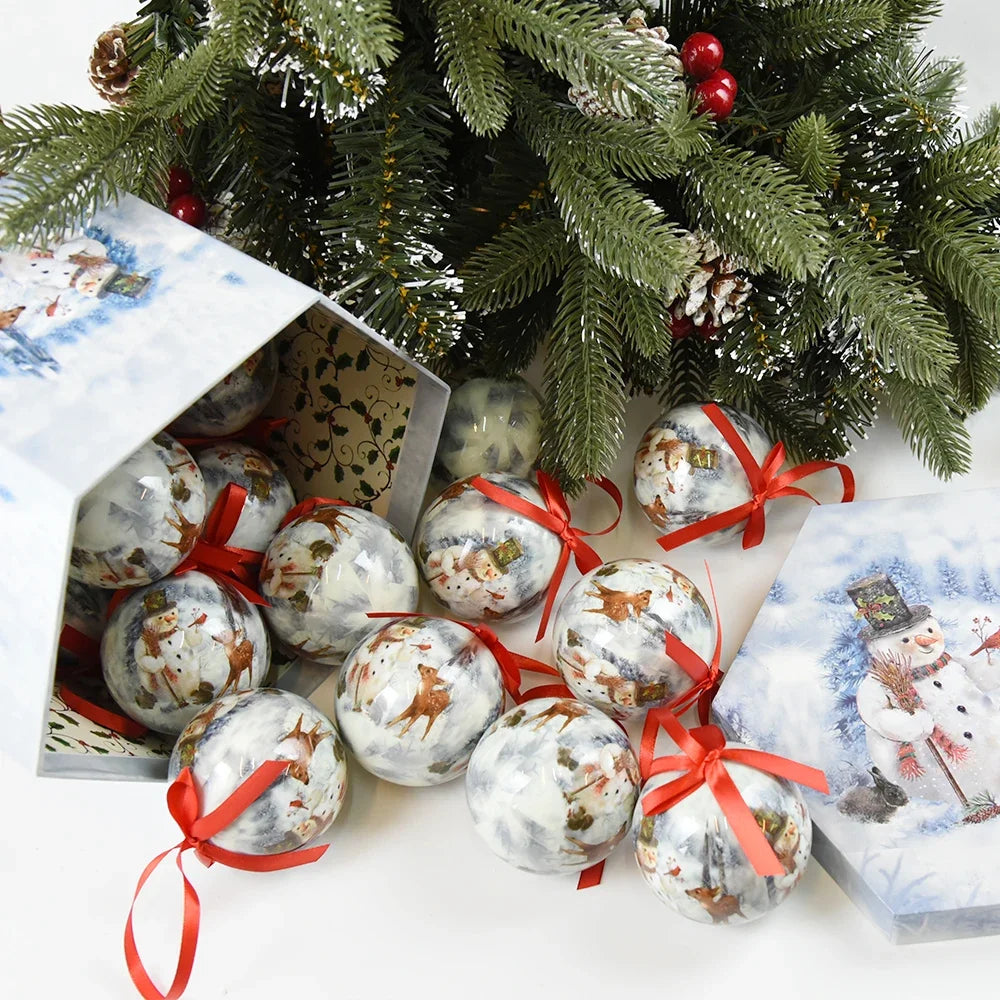 14 piezas de adornos para árbol de Navidad Bolas decorativas Bolas colgantes para fiestas Decoración para el hogar Regalo de Navidad Set Navidad Bola de discoteca Natal