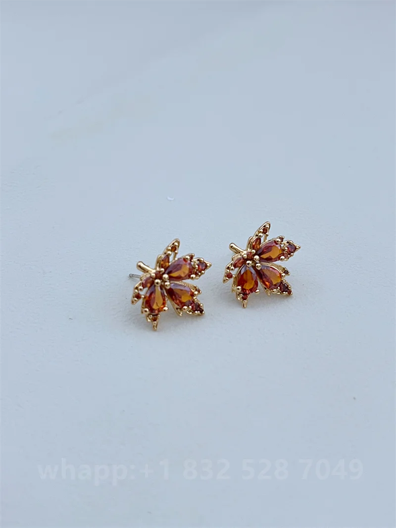 1:1 KS joyería pendientes de flores joyería mujer joyería de moda cumpleaños aretes para mujer