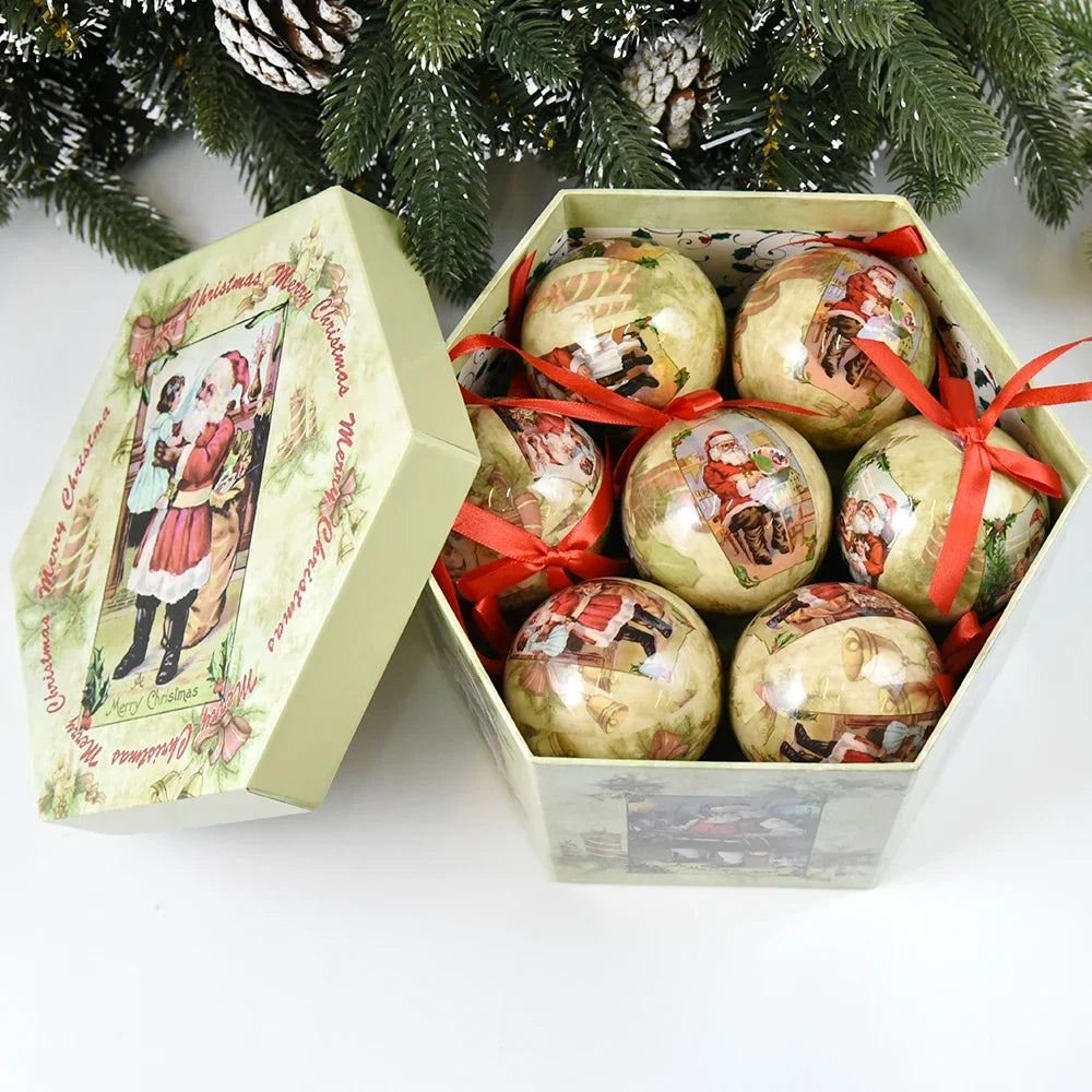 14 piezas de adornos para árbol de Navidad Bolas decorativas Bolas colgantes para fiestas Decoración para el hogar Regalo de Navidad Set Navidad Bola de discoteca Natal