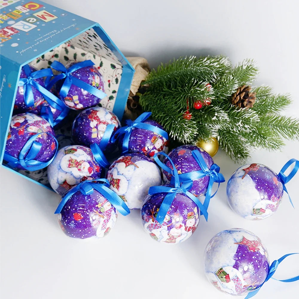 14 piezas de adornos para árbol de Navidad Bolas decorativas Bolas colgantes para fiestas Decoración para el hogar Regalo de Navidad Set Navidad Bola de discoteca Natal