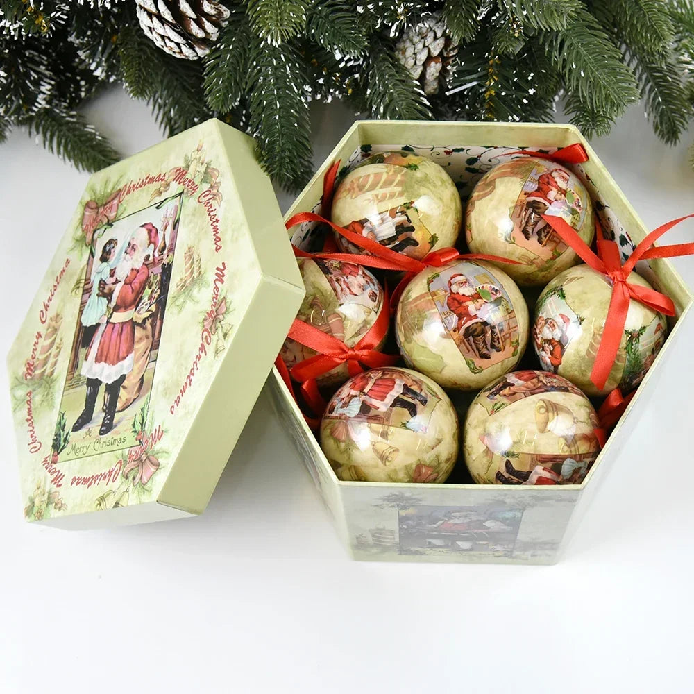 14 piezas de adornos para árbol de Navidad Bolas decorativas Bolas colgantes para fiestas Decoración para el hogar Regalo de Navidad Set Navidad Bola de discoteca Natal