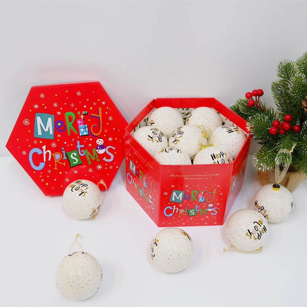 14 piezas de adornos para árbol de Navidad Bolas decorativas Bolas colgantes para fiestas Decoración para el hogar Regalo de Navidad Set Navidad Bola de discoteca Natal