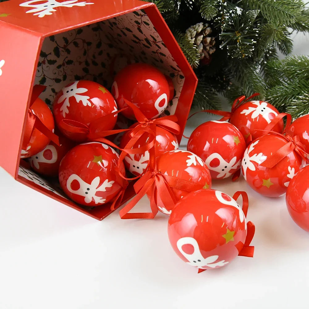 14 piezas de adornos para árbol de Navidad Bolas decorativas Bolas colgantes para fiestas Decoración para el hogar Regalo de Navidad Set Navidad Bola de discoteca Natal