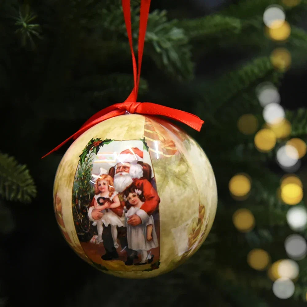 14 piezas de adornos para árbol de Navidad Bolas decorativas Bolas colgantes para fiestas Decoración para el hogar Regalo de Navidad Set Navidad Bola de discoteca Natal