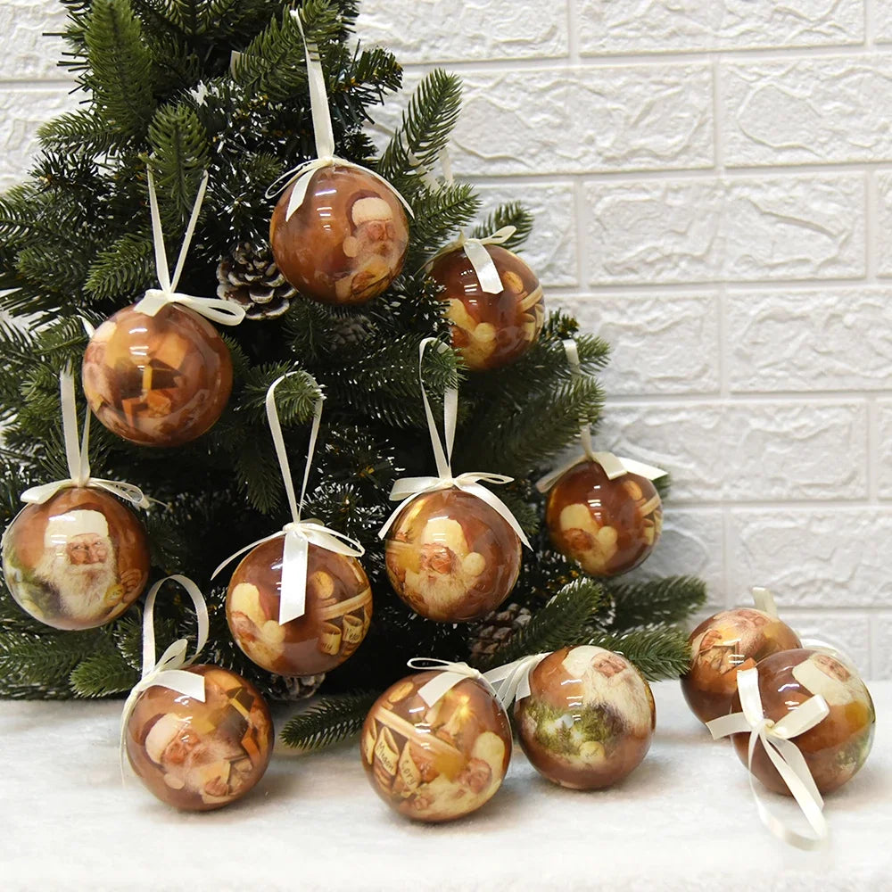 14 piezas de adornos para árbol de Navidad Bolas decorativas Bolas colgantes para fiestas Decoración para el hogar Regalo de Navidad Set Navidad Bola de discoteca Natal