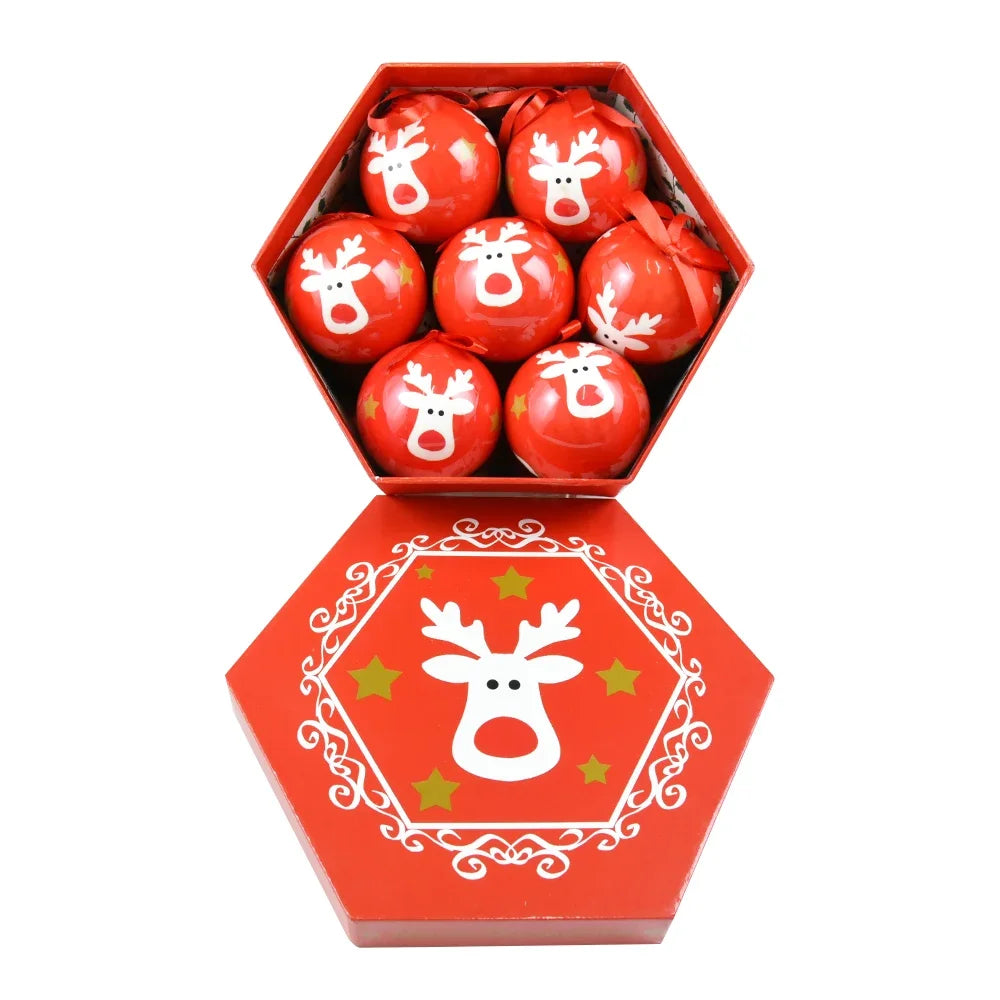 14 piezas de adornos para árbol de Navidad Bolas decorativas Bolas colgantes para fiestas Decoración para el hogar Regalo de Navidad Set Navidad Bola de discoteca Natal