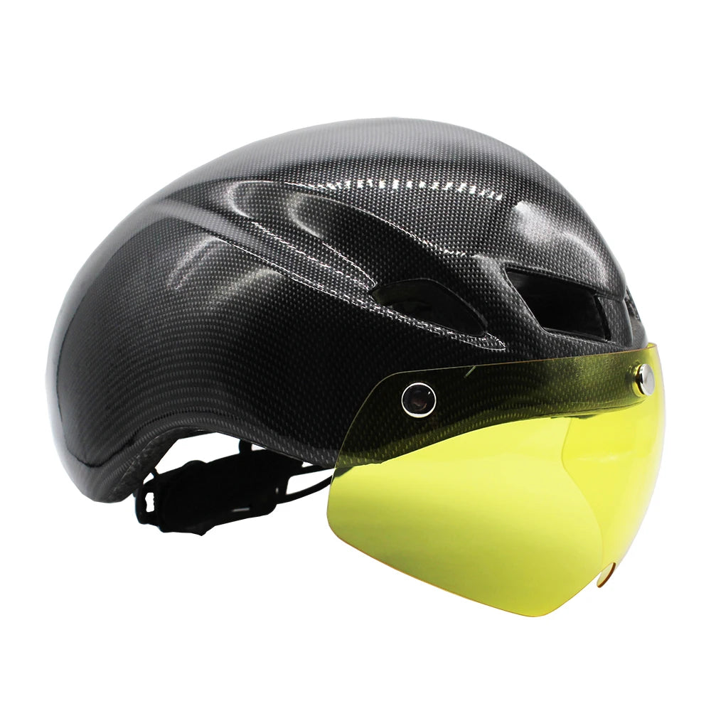Casco TT gafas Casco Ciclismo lente aero casco bicicleta triatlón tt Ciclismo de Carretera casco len tiempo prueba gafas Accesorios