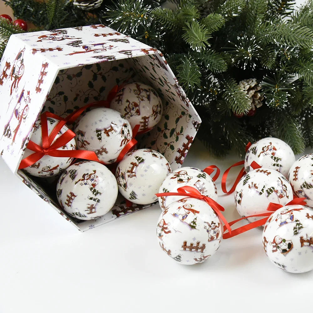 14 piezas de adornos para árbol de Navidad Bolas decorativas Bolas colgantes para fiestas Decoración para el hogar Regalo de Navidad Set Navidad Bola de discoteca Natal