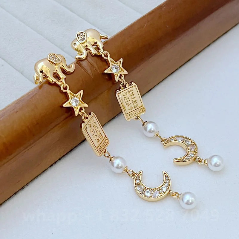 1:1 KS joyería pendientes de flores joyería mujer joyería de moda cumpleaños aretes para mujer