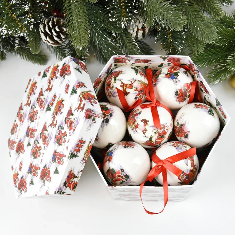 14 piezas de adornos para árbol de Navidad Bolas decorativas Bolas colgantes para fiestas Decoración para el hogar Regalo de Navidad Set Navidad Bola de discoteca Natal