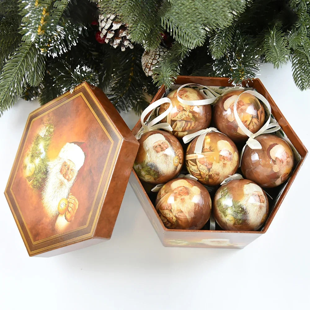 14 piezas de adornos para árbol de Navidad Bolas decorativas Bolas colgantes para fiestas Decoración para el hogar Regalo de Navidad Set Navidad Bola de discoteca Natal