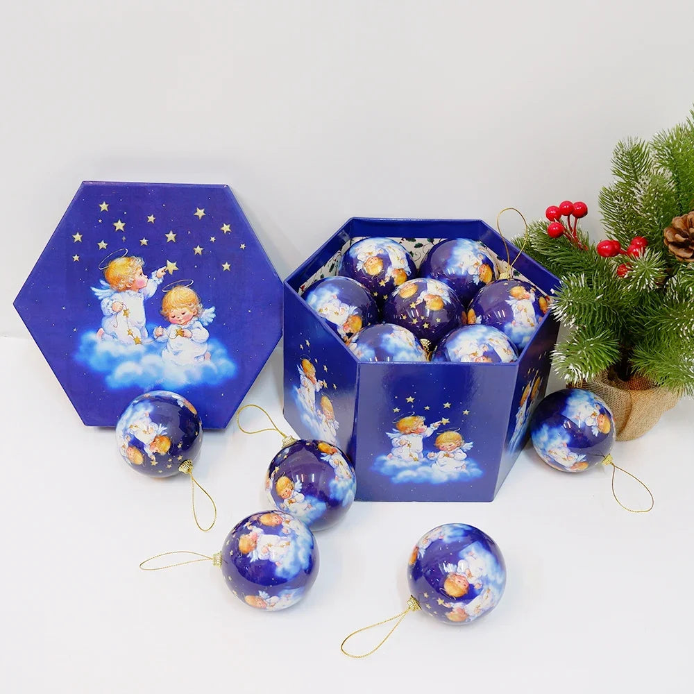 14 piezas de adornos para árbol de Navidad Bolas decorativas Bolas colgantes para fiestas Decoración para el hogar Regalo de Navidad Set Navidad Bola de discoteca Natal