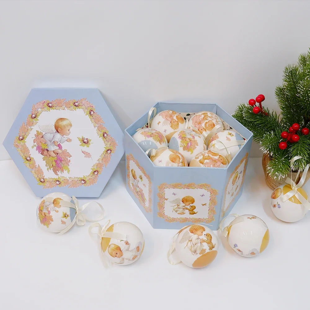 14 piezas de adornos para árbol de Navidad Bolas decorativas Bolas colgantes para fiestas Decoración para el hogar Regalo de Navidad Set Navidad Bola de discoteca Natal