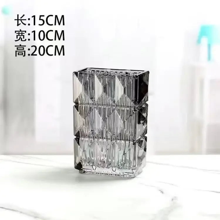 Florero de cristal, jarrones transparentes, mesa de comedor, dormitorio, flores hidropónicas, florero de rosas, decoración para sala de estar, terrario, decoración del hogar