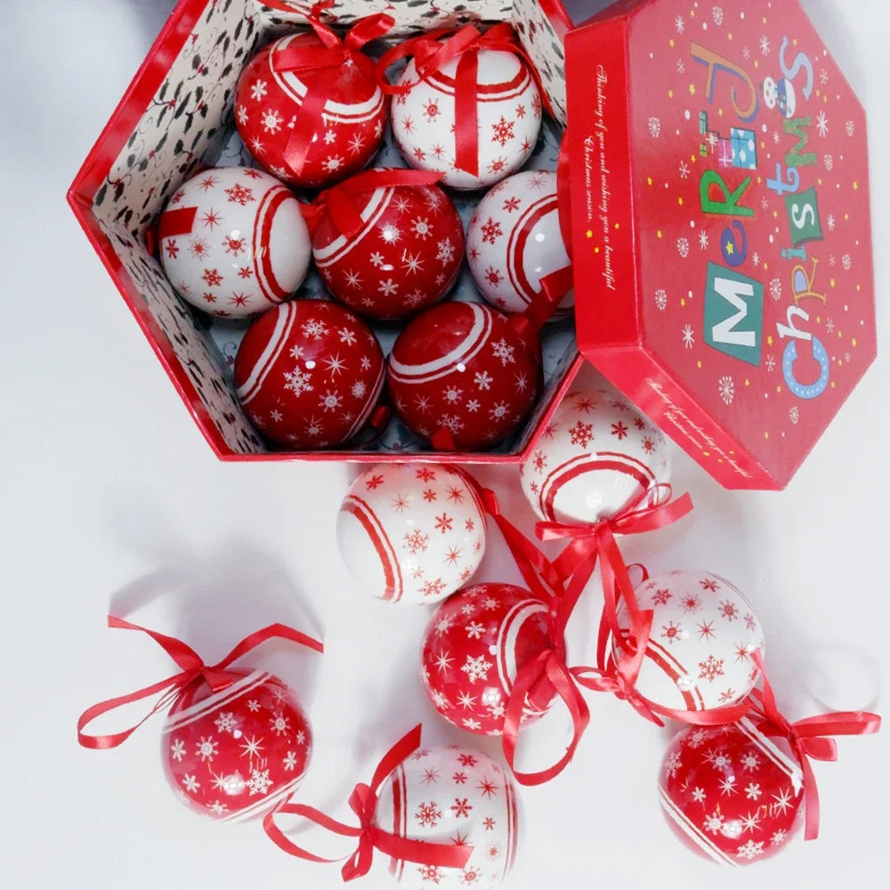14 piezas de adornos para árbol de Navidad Bolas decorativas Bolas colgantes para fiestas Decoración para el hogar Regalo de Navidad Set Navidad Bola de discoteca Natal