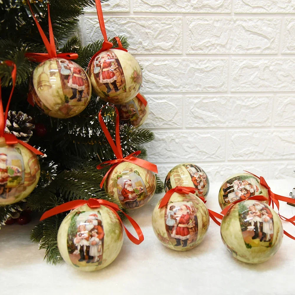 14 piezas de adornos para árbol de Navidad Bolas decorativas Bolas colgantes para fiestas Decoración para el hogar Regalo de Navidad Set Navidad Bola de discoteca Natal