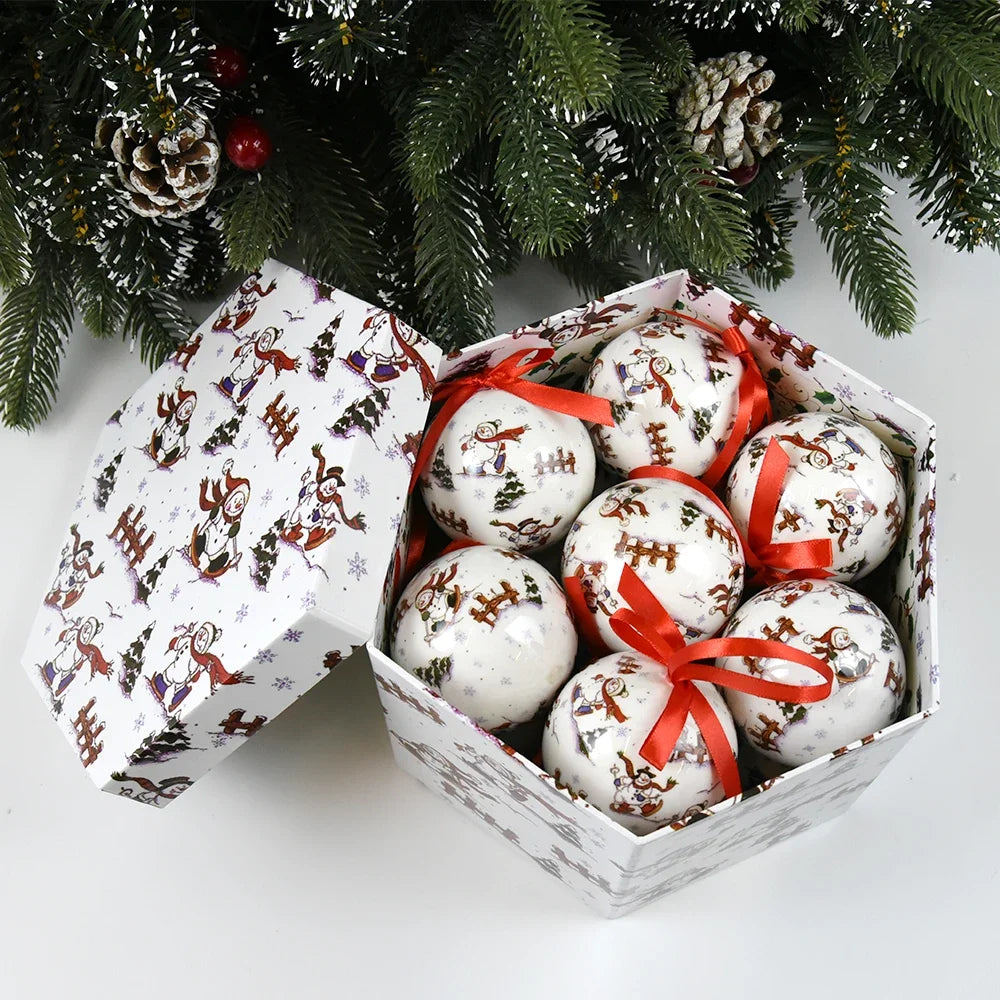 14 piezas de adornos para árbol de Navidad Bolas decorativas Bolas colgantes para fiestas Decoración para el hogar Regalo de Navidad Set Navidad Bola de discoteca Natal