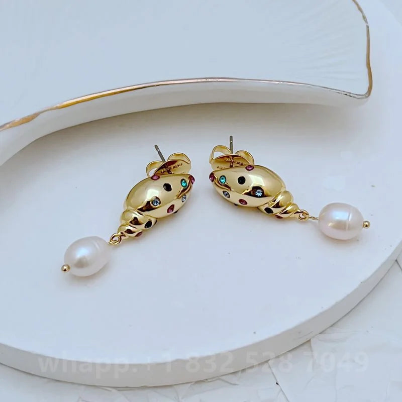 1:1 KS joyería pendientes de flores joyería mujer joyería de moda cumpleaños aretes para mujer