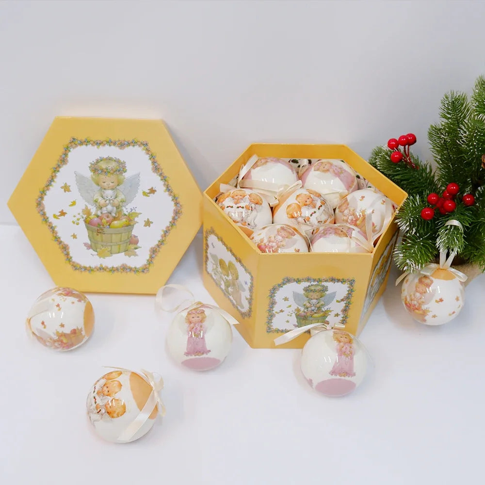 14 piezas de adornos para árbol de Navidad Bolas decorativas Bolas colgantes para fiestas Decoración para el hogar Regalo de Navidad Set Navidad Bola de discoteca Natal