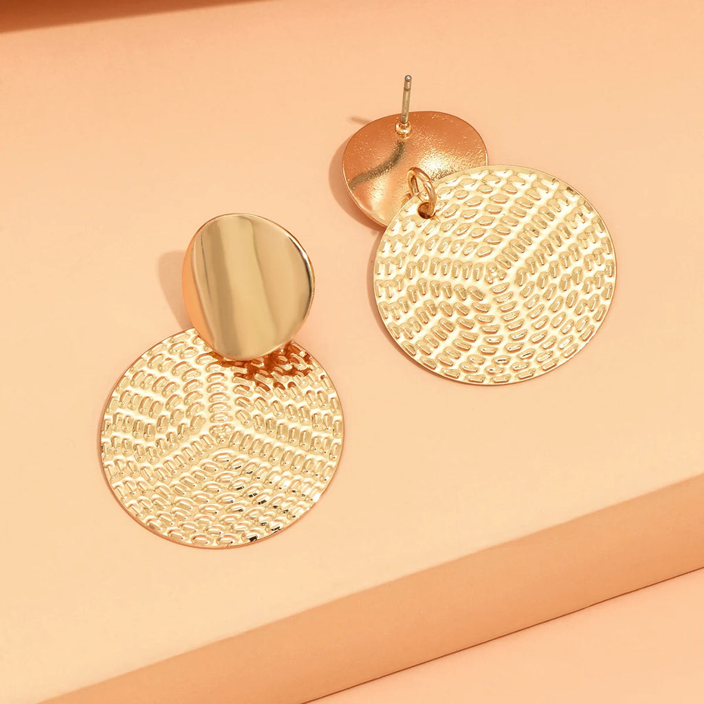 Aretes De Mujer Bohemia pendientes redondos De Metal geométricos De moda para Mujer joyería De boda De moda